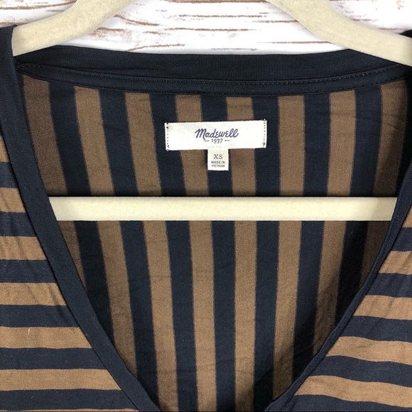Madewell Anthem stripe oversized split sides top - Picture 6 of 8